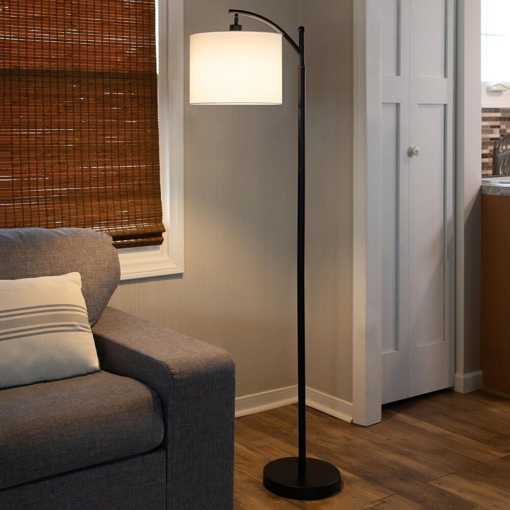 Timberlake 63" Modern Floor Lamp with LED Bulb in Black, , large