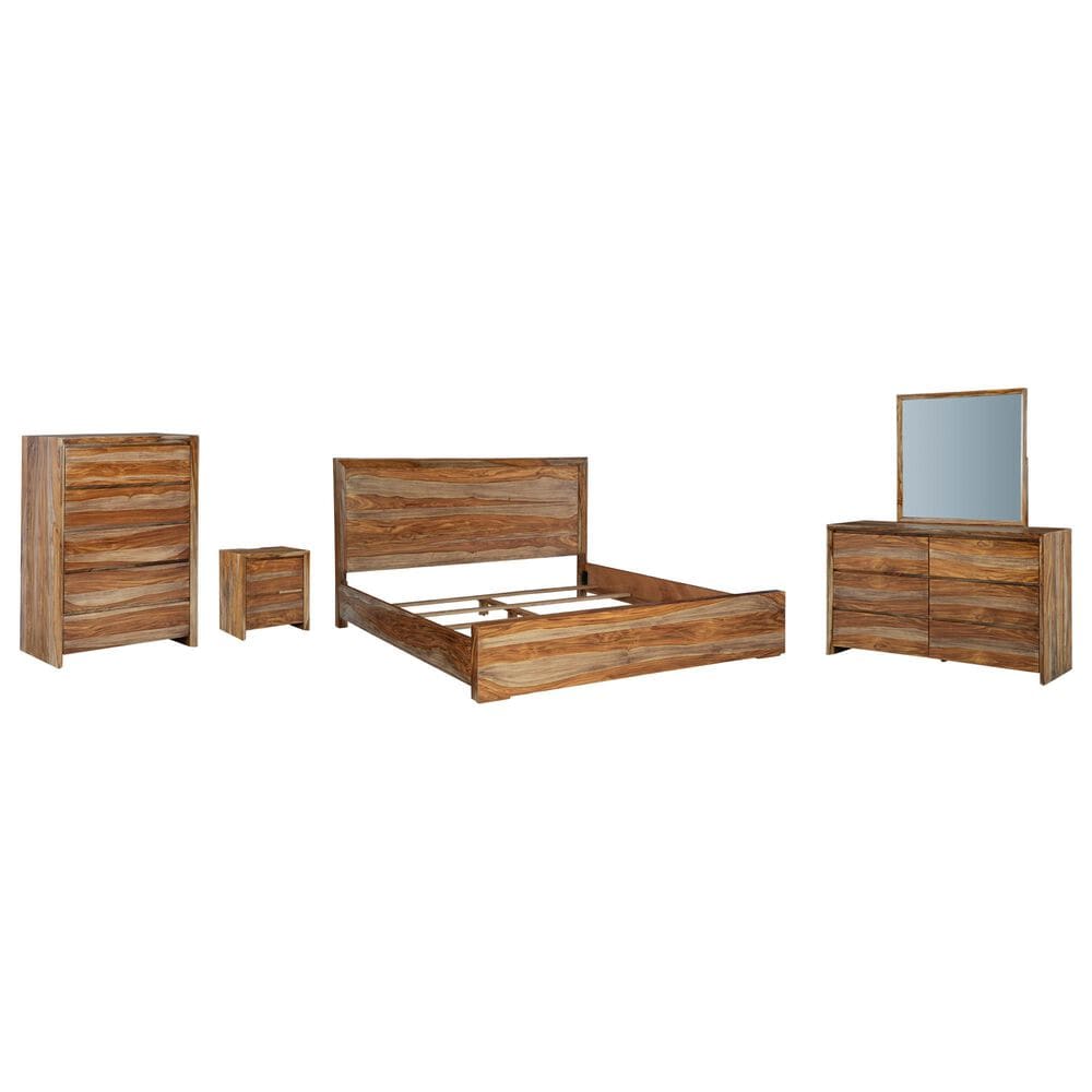 Millenium 5-Piece King Bedroom Set in Brown, , large