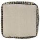LR Home 16" Square Pouf in Black and Gold, , large