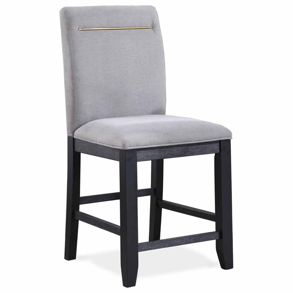 Steve Silver Yves Counter Stool in Rubbed Charcoal and Gold, , large