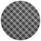 Dalyn Rug Company Soft Essentials Plaid Black 8" Round Indoor/Outdoor Area Rug, , large