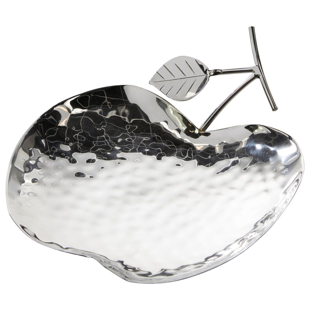 Maple and Jade Apple Shaped Tray in Silver &#40;Set of 3&#41;, , large