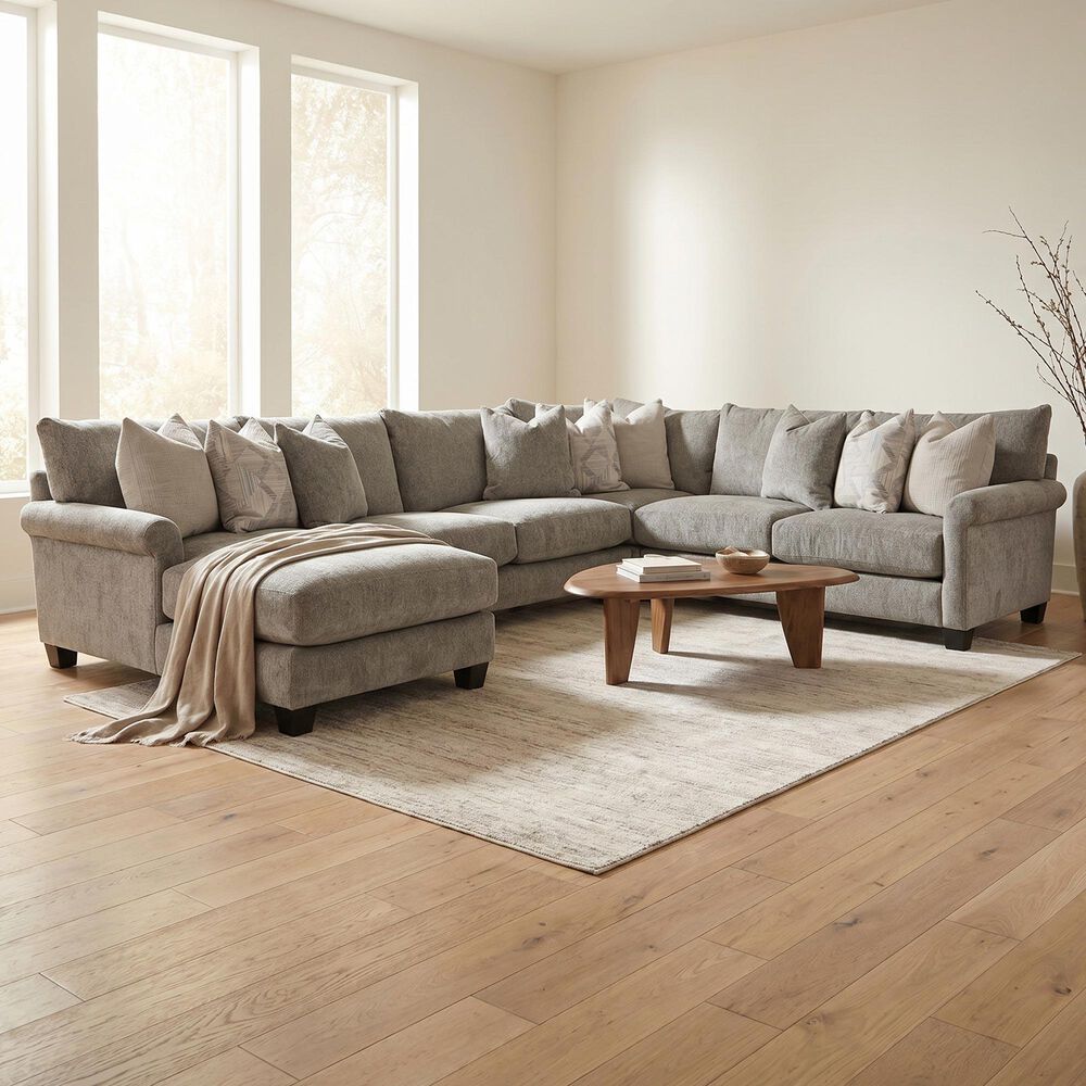 Creature Comforts Asher 4-Piece Sectional with Left Facing Chaise in Sandstone, , large