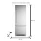 Bertazzoni 30" Built-In Bottom Freezer Refrigerator Professional Series on Right Hinge, , large