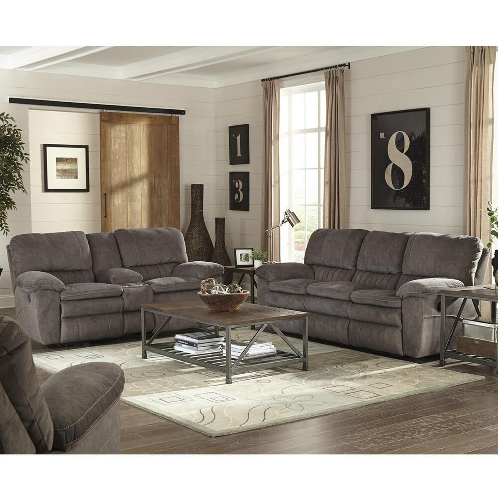 Catnapper Reyes Power Lay Flat Reclining Sofa in Graphite, , large