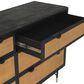 Blue River Saratoga 4-Piece Queen Bed Set in Black and Natural, , large