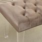 Furniture of America Sasse Button Tufted Upholstered Bench in Brown, , large