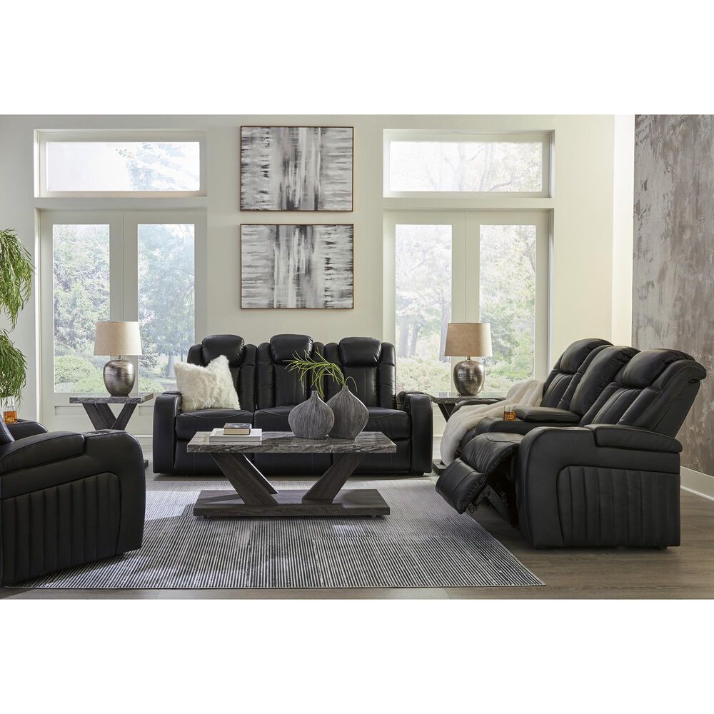 Ashley Caveman Den 2-Piece Power Reclining Living Room Set in Midnight, , large