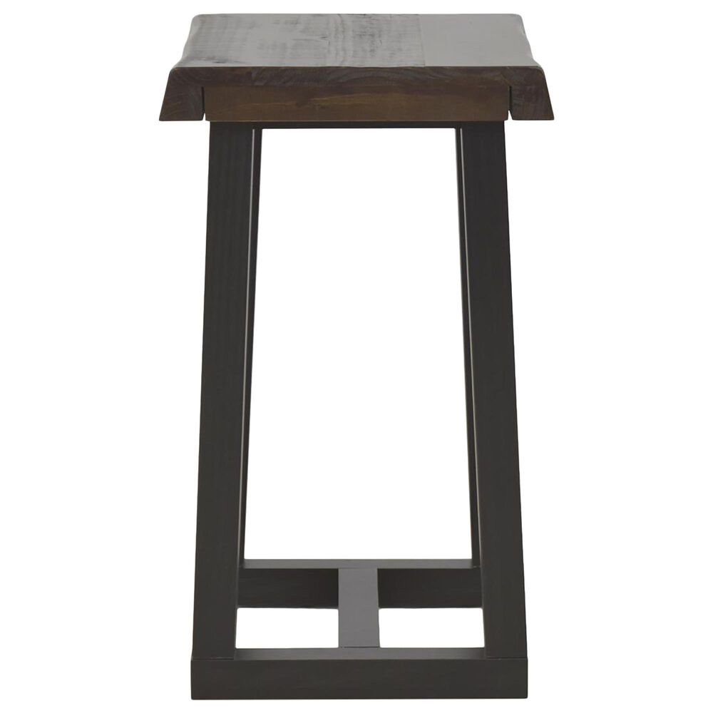 Steve Silver Jennings Live Edge Stool in Distressed Cherry and Ebony, , large