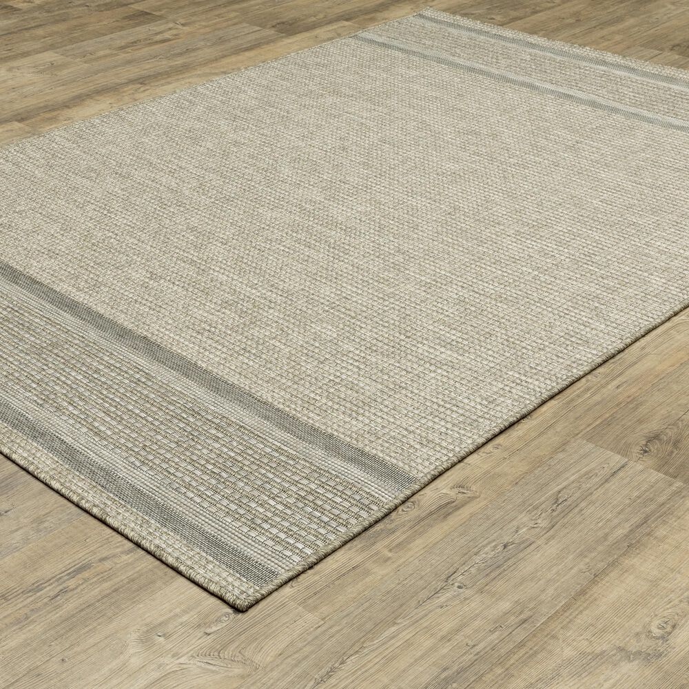 Oriental Weavers Tortuga TR07A 3&#39;3&quot; x 5&#39; Beige and Black Area Rug, , large