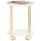 Vista Haus Ariana Chairside End Table in Gold and White, , large