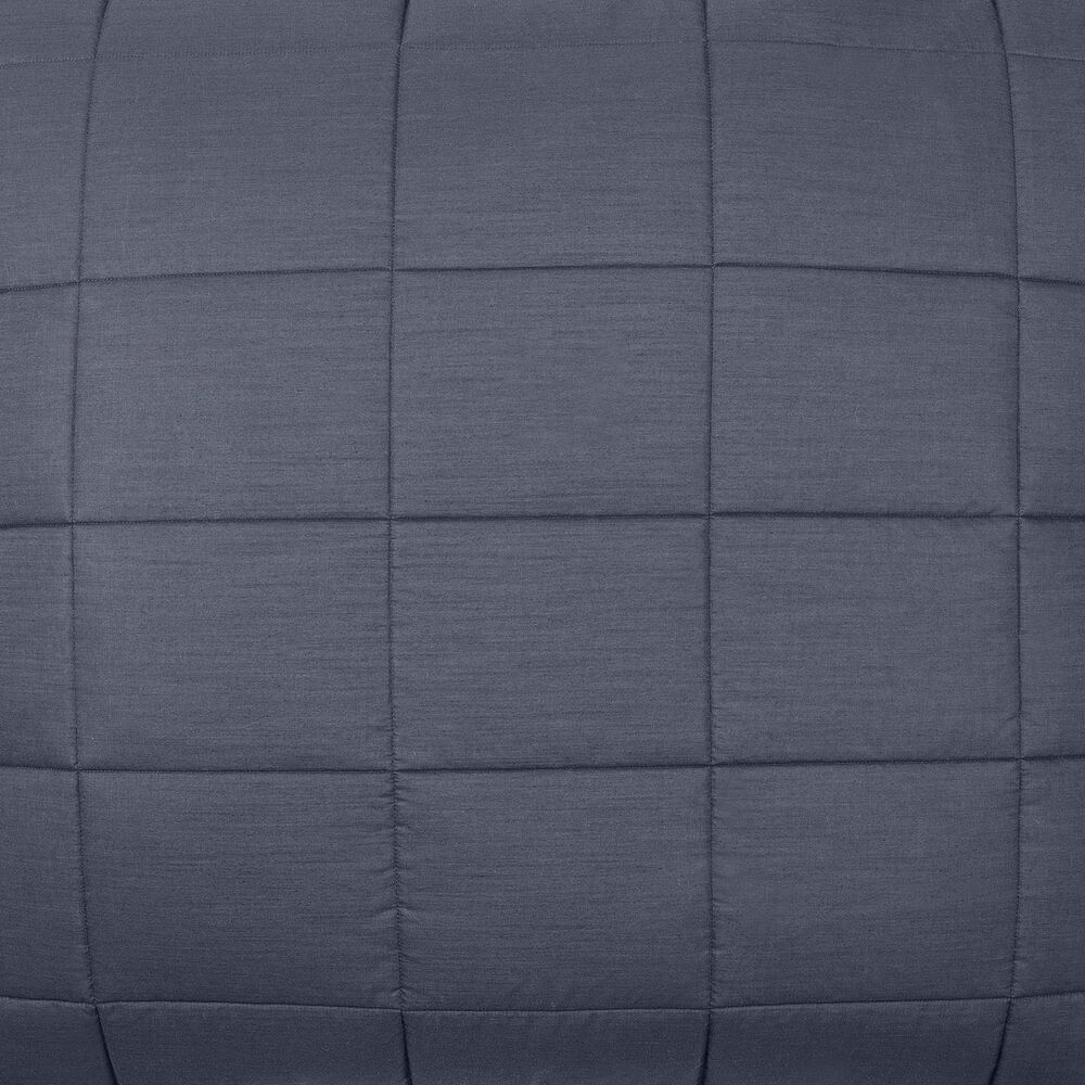 Ann Gish Slub Tencel 3-Piece King Quilted Coverlet Set in Marine, , large