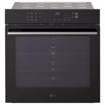 LG 24" Smart Single Electric Wall Oven with True Convection and Air Fry in Black, , large