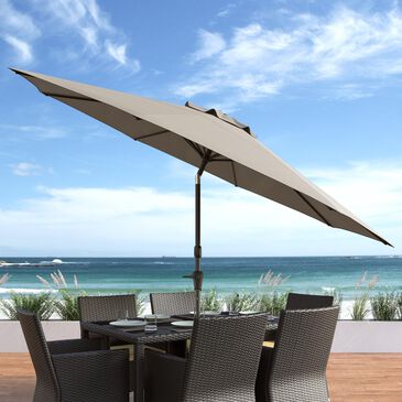 CorLiving 10" UV & Wind Resistant Patio Umbrella in Sand Grey, , large