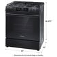 Frigidaire 30" Front Control Gas Range In Black, , large