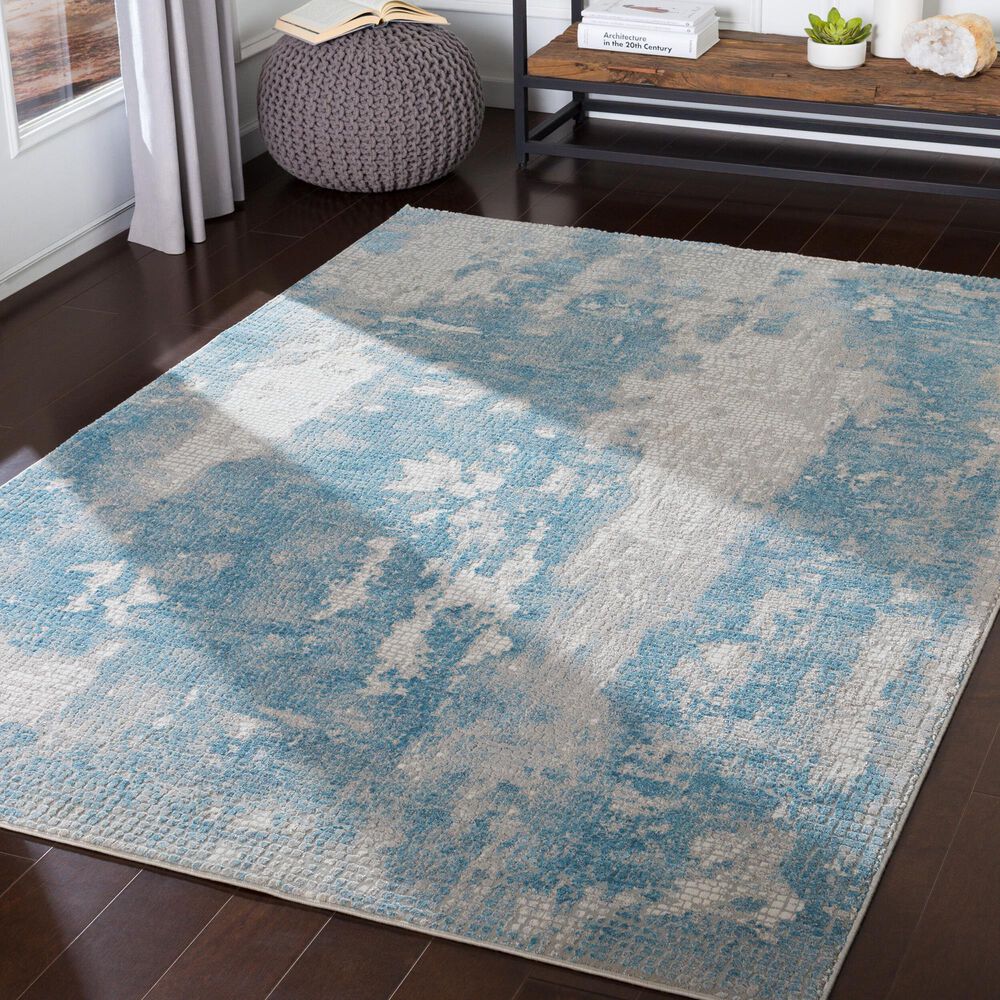 Surya Aisha 10&#39; x 14&#39; Light Blue, Gray, Light Gray and Off-White Area Rug, , large
