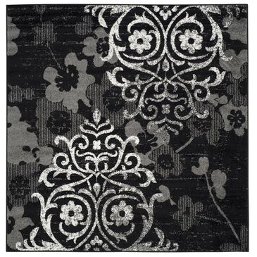 Safavieh Adirondack ADR114A-4SQ 4" x 4"  Black/Silver Square Rug, , large