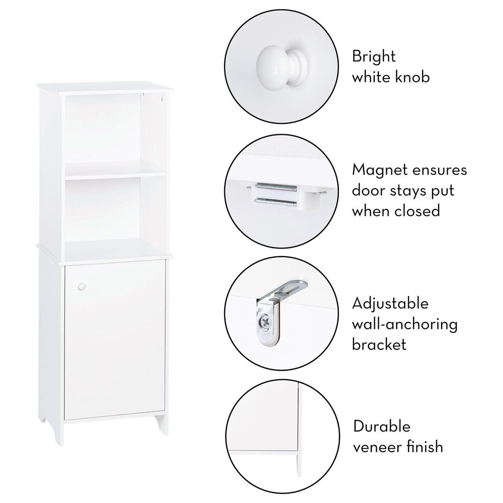 RiverRidge Home Medford Tall Floor Cabinet in White, , large