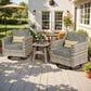 HOMLUX 3-Piece Outdoor Conversation Set in Dark Gray, , large
