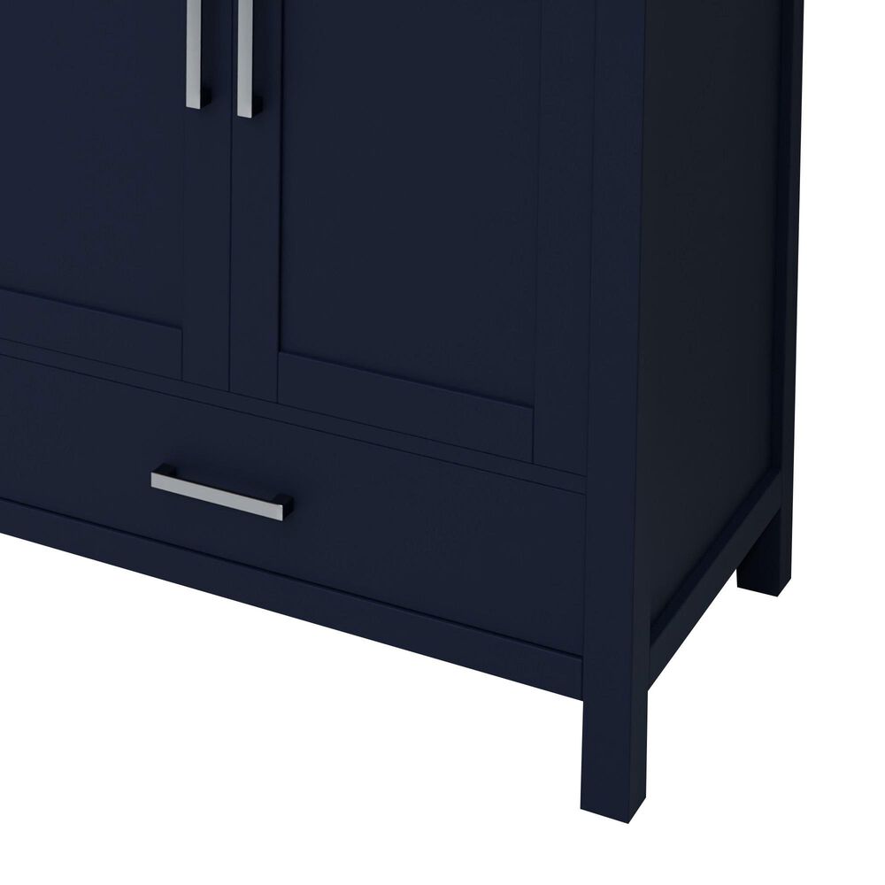 Lexora Home Jacques 72&quot; Double Bathroom Vanity in Navy Blue with 2 cm White Carrara Marble Top and Rectangular Sinks, , large