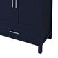Lexora Home Jacques 72" Double Bathroom Vanity in Navy Blue with 2 cm White Carrara Marble Top and Rectangular Sinks, , large