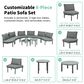HOMLUX 8-Piece Patio Sofa Furniture Set in Gray, , large