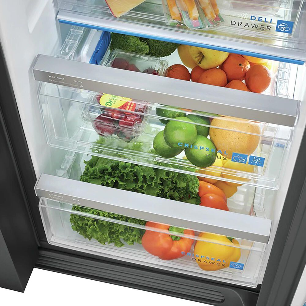 Frigidaire Gallery 25.6 Cu. Ft. Standard Depth Side-by-Side Refrigerator in Smudge Proof Black Stainless Steel, , large