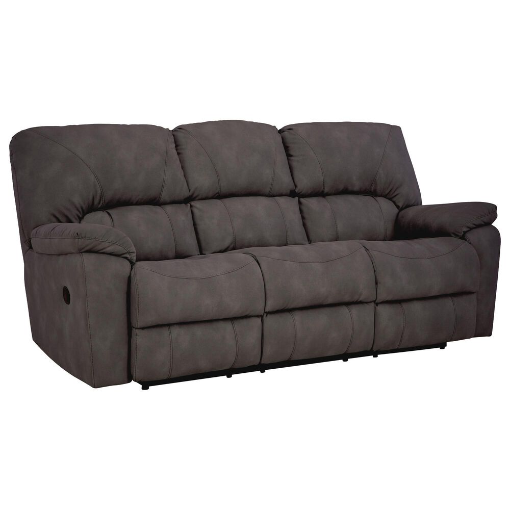 HomeStretch Rhino Manual Reclining Sofa in Pewter, , large