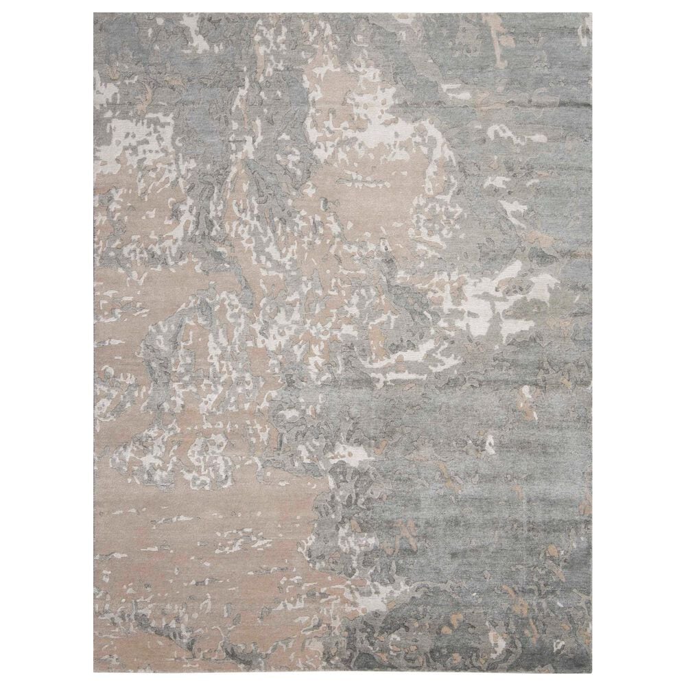 Nourison Silk Shadows 5"6" x 7"5" Grey, Beige and Cream Area Rug, , large