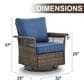 Sunwell Garden Patio Swivel Glider Chair in Navy (Set of 2), , large