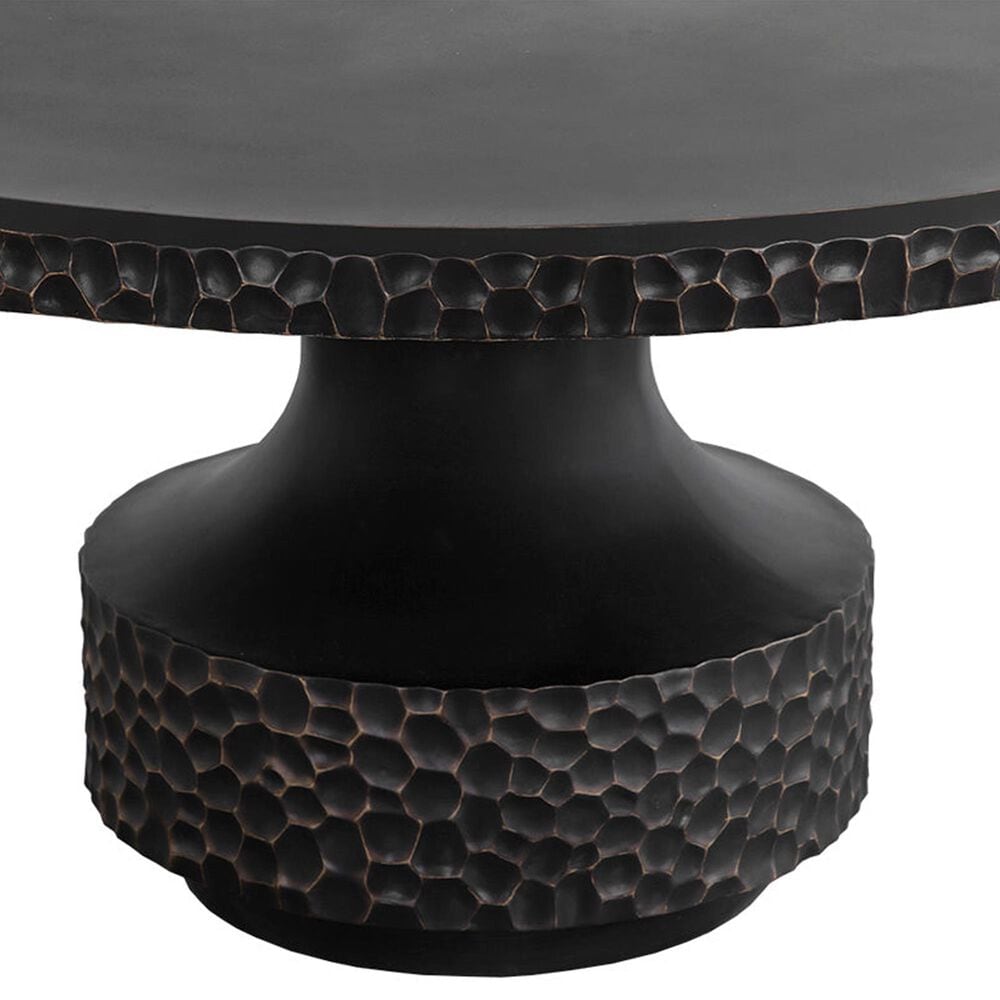 SUNPAN TRADING Mersin and Heloise 5-Piece Round Dining Set in Black and Gold, , large