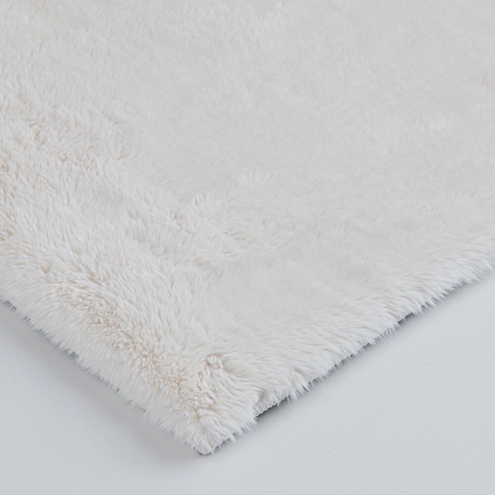 Central Oriental Belgian White 5' x 7' Area Rug, , large