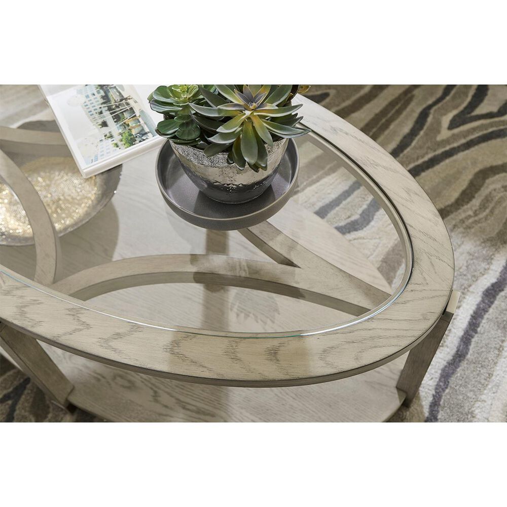 American Drew Solstice Oval Coffee Table in Soft Beige, , large