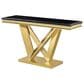 Furniture of America Sintered Stone Top Sofa Table in Black and Gold, , large