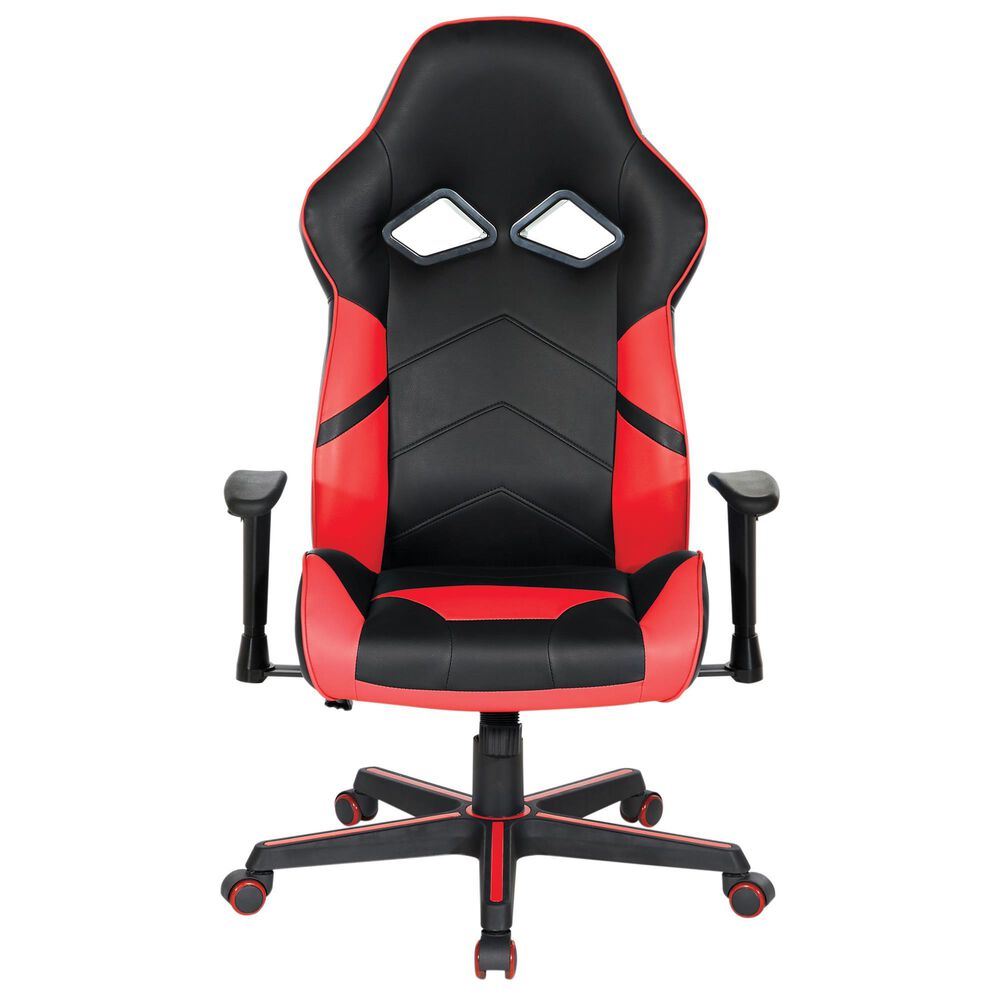OSP Home Vapor Gaming Chair in Black and Red, , large