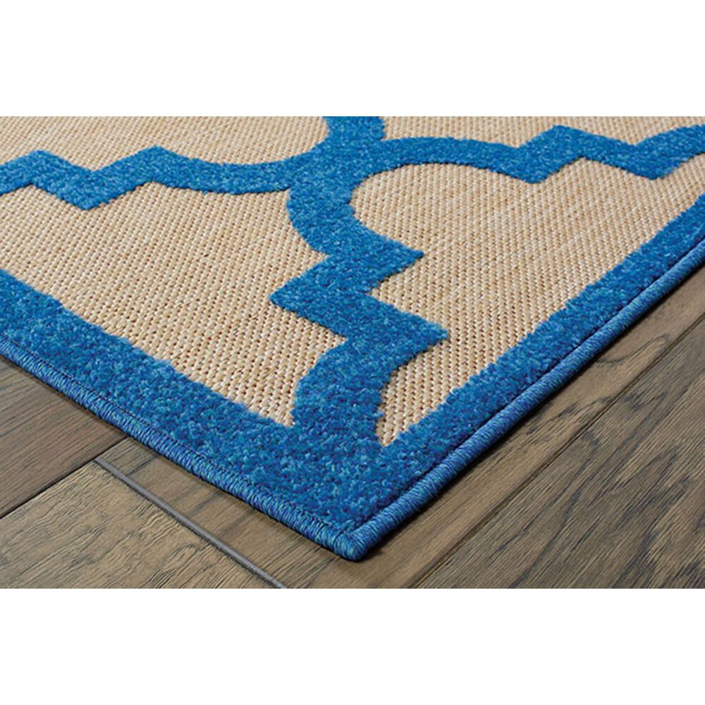 Oriental Weavers Cayman 660L 9&#39;10&quot; x 12&#39;10&quot; Sand and Blue Area Rug, , large