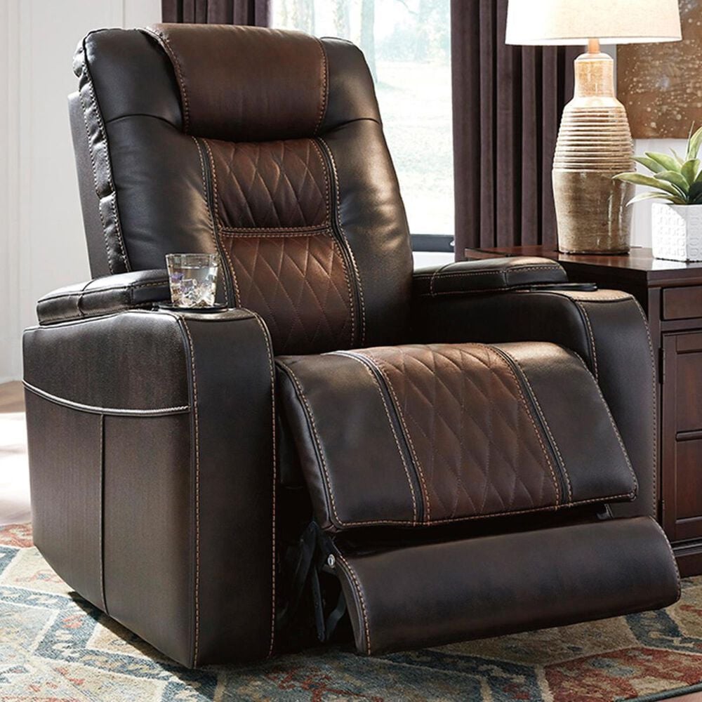 Ashley Composer Power Recliner with Adjustable Headrest in Brown, , large
