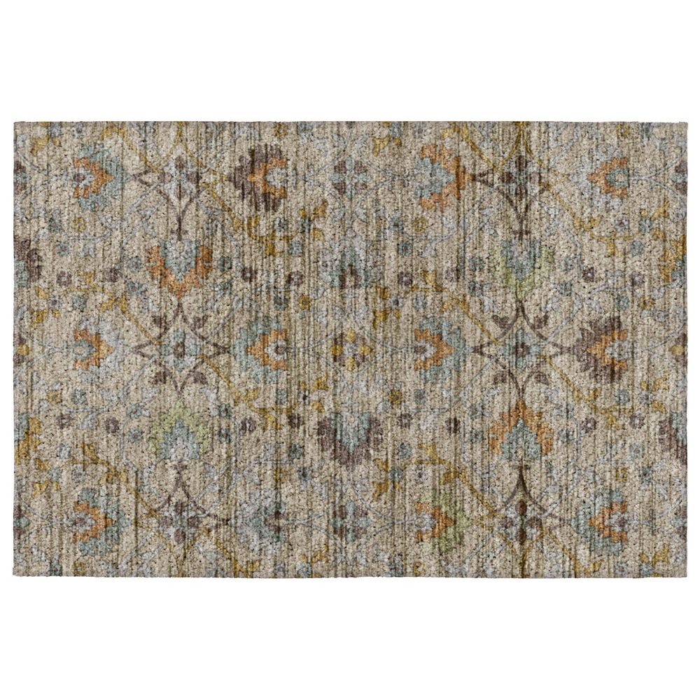 Dalyn Rug Company Silk Road Flax, Beige, Copper, Denim, Aloe and Gold 1"8" x 2"6" Area Rug, , large