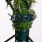 The Gerson Company 10" Pre-Lit Artificial Natural Cut Narrow Jackson Pine with White Lights in Green, , large