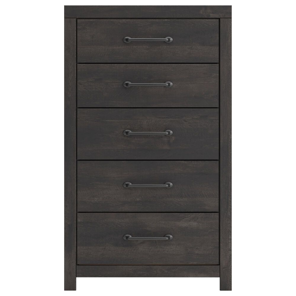 Ashley Hollivern 5-Drawer Chest in Dark Gray, , large