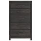Ashley Hollivern 5-Drawer Chest in Dark Gray, , large