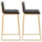 Lumisource Mason Mara Barstool with Black Cushion in Black and Walnut (Set of 2), , large