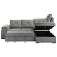 Coaster Roanne Fabric Upholstered Sleeper Sectional Sofa Grey, , large