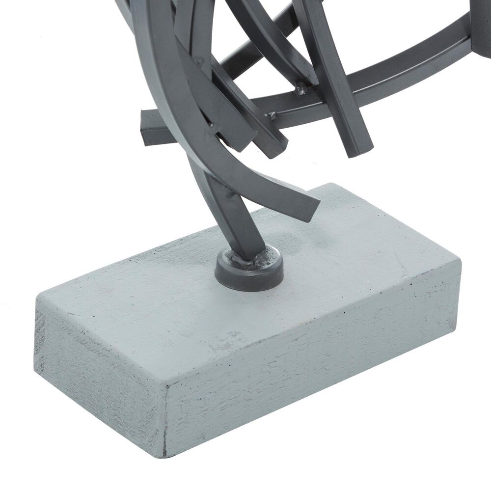 Maple and Jade 24&quot; x 17&quot; Abstract Bar Sculpture in Dark Silver and Grayish-White, , large