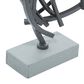 Maple and Jade 24" x 17" Abstract Bar Sculpture in Dark Silver and Grayish-White, , large