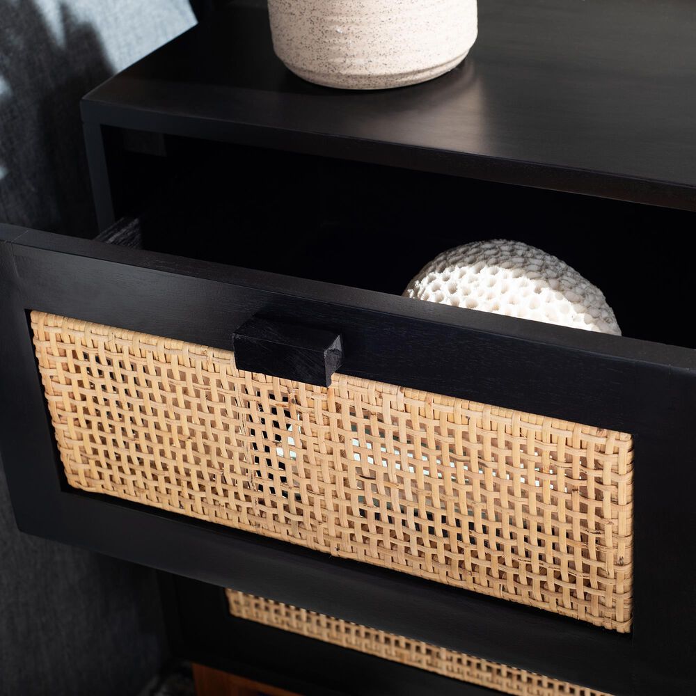 Safavieh Tegan 2-Drawer Nightstand in Black, , large