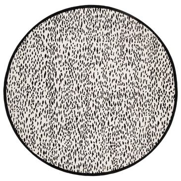 Safavieh Marbella 6" Round Black and Ivory Area Rug, , large