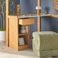 Walker Edison Adyn Twin Loft Bunk Bed with Desk in Natural Pine, , large