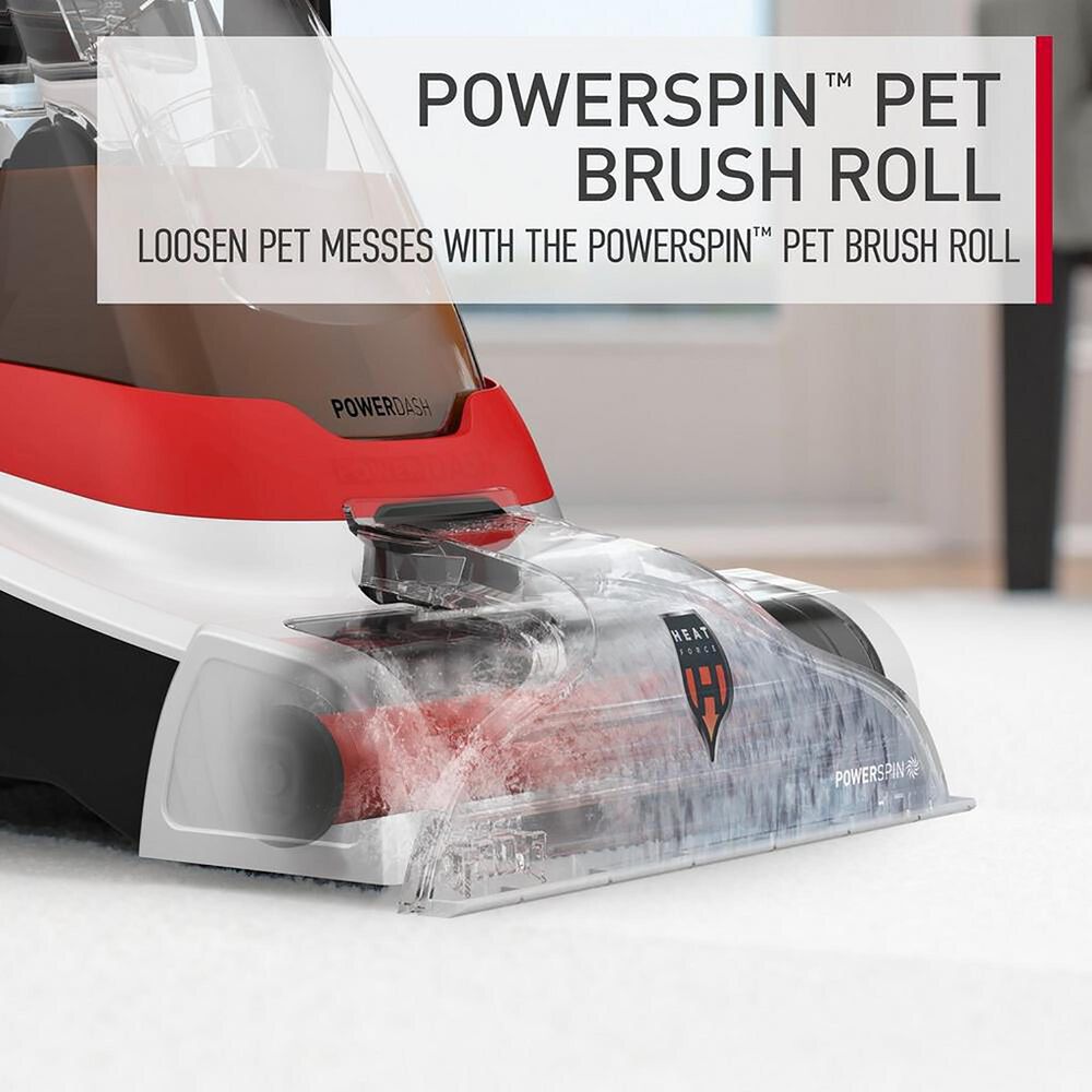 Hoover PowerDash Pet 1.5 Compact Carpet Cleaner in White and Red, , large