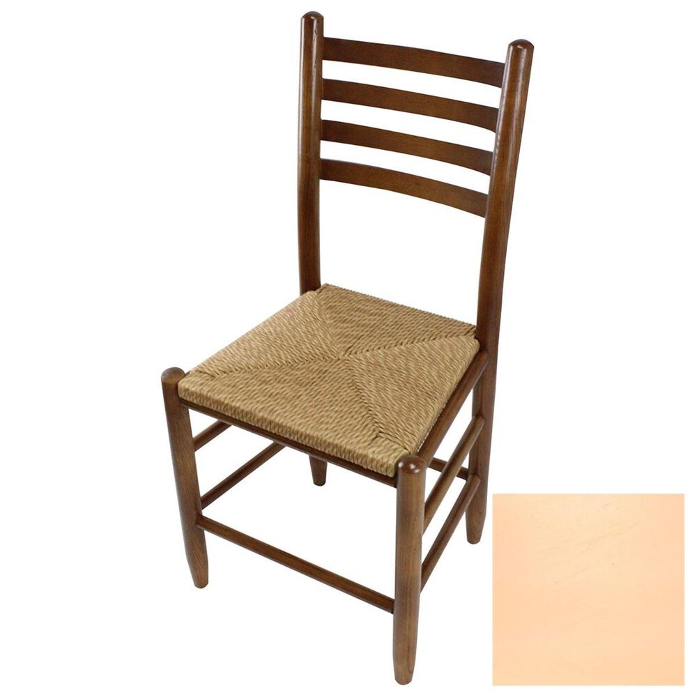 Lakeside Asheville Ladderback Dining Chair with Wicker Seat in Coastal Peach, , large